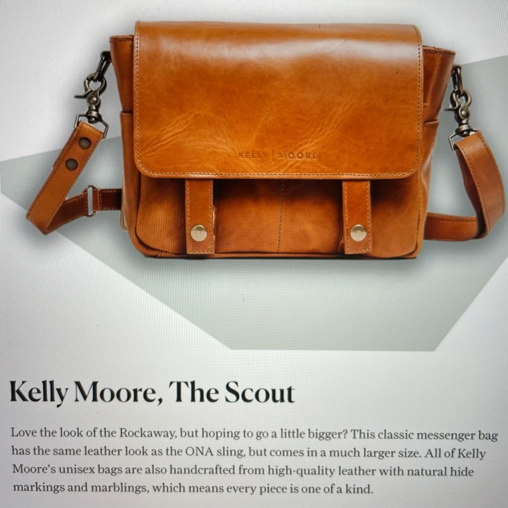 Leather Kelly Moore Camera Messenger Bag